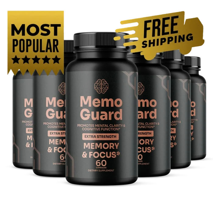 MemoGuard capsule bottles, Extra Strength Memory & Focus formula